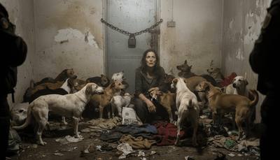 Femme échappe à un séquestre avec 8 chiens dénutris