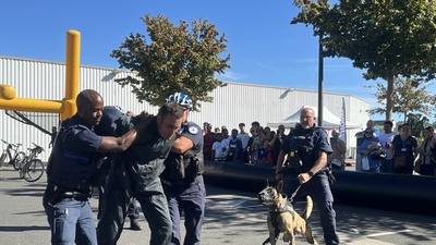 Découverte de la brigade canine à Saumur